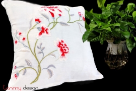  Cushion cover-Camellia flower embroidery